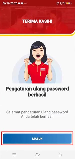 Password Berhasil Dibuat